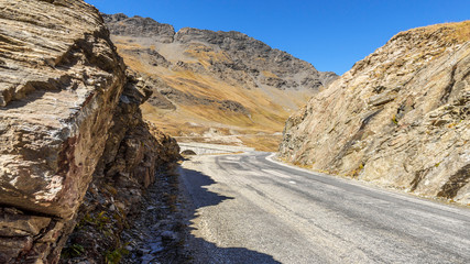 mountainpass road in the alps