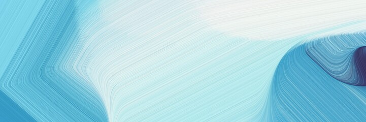 Obraz premium card background graphic with modern soft curvy waves background illustration with pale turquoise, steel blue and lavender color