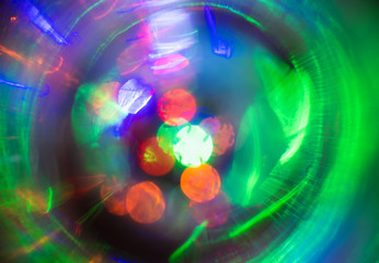 Multicolor bright festive lights abstract