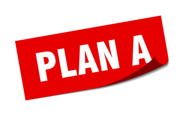 plan a sticker. plan a square sign. plan a. peeler