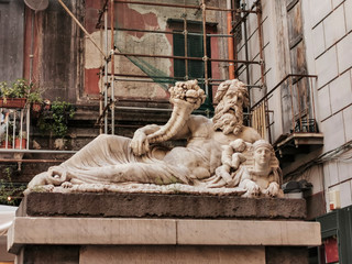Napoli statua del Dio Nilo Spaccanapoli