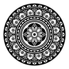 Ethnic Mandala Ornament. Arabic, Pakistan, Moroccan, Turkish, Indian, Spain motifs