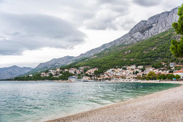 Beautiful Empty Sandy Beach Near Baska Voda - Baska Voda, Makarska, Dalmatia, Croatia