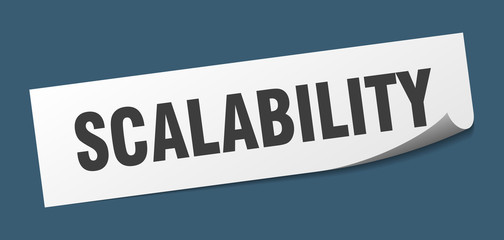 scalability sticker. scalability square sign. scalability. peeler