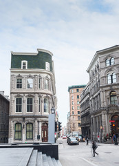 Fototapeta na wymiar old architecture in montreal ville