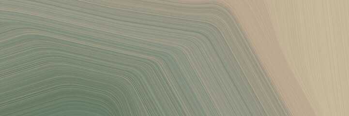 header background graphic with elegant curvy swirl waves background design with gray gray, tan and dim gray color