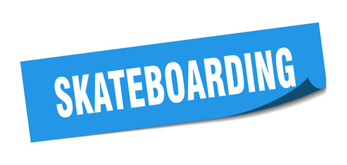 skateboarding sticker. skateboarding square sign. skateboarding. peeler