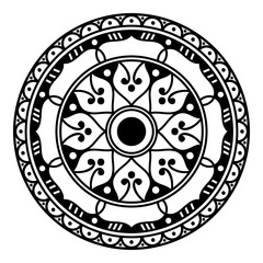 Ethnic Mandala Ornament. Arabic, Pakistan, Moroccan, Turkish, Indian, Spain motifs