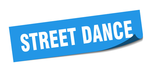 street dance sticker. street dance square sign. street dance. peeler