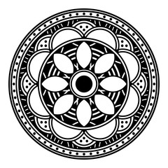 Ethnic Mandala Ornament. Arabic, Pakistan, Moroccan, Turkish, Indian, Spain motifs