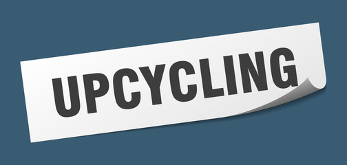 upcycling sticker. upcycling square sign. upcycling. peeler