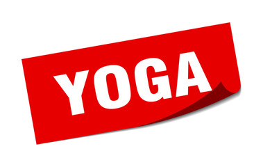 yoga sticker. yoga square sign. yoga. peeler