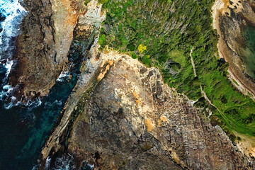 Coastal rock structures from the sky