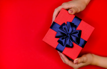 Red gift box.