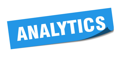 analytics sticker. analytics square sign. analytics. peeler