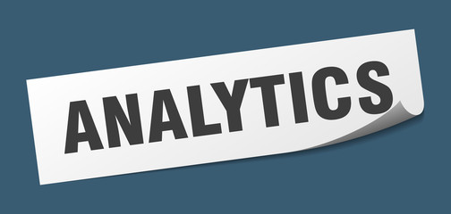 analytics sticker. analytics square sign. analytics. peeler