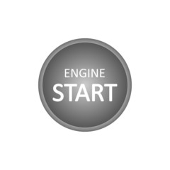 Engine Start / Stop button. Vector illustration sign 