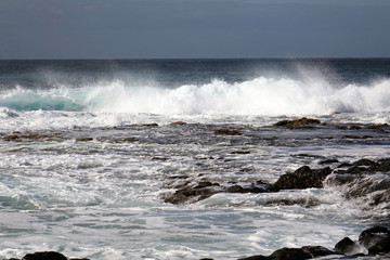 Fuerteventura. Stormy weather at sea