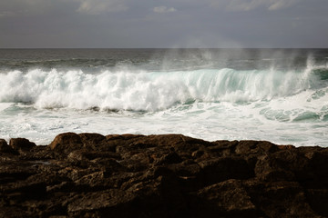 Fuerteventura. Stormy weather at sea