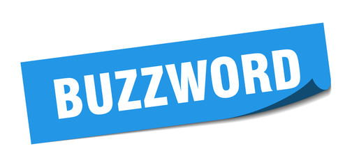 buzzword sticker. buzzword square sign. buzzword. peeler