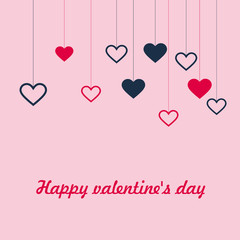 Happy Valentine's day, Vector illustration. Romantic.