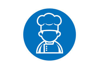 Cook mustache and hat icon
