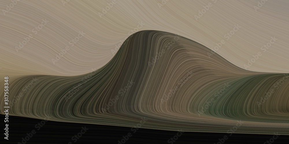 Poster graphic design background with abstract waves illustration with very dark blue, rosy brown and dark 