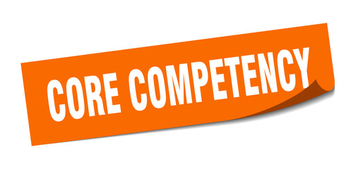core competency sticker. core competency square sign. core competency. peeler