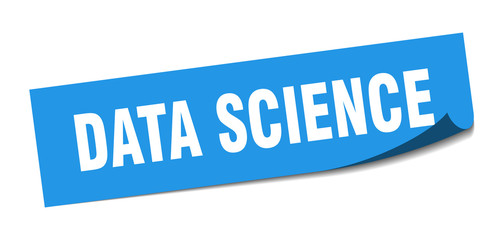 data science sticker. data science square sign. data science. peeler