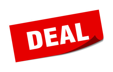 deal sticker. deal square sign. deal. peeler