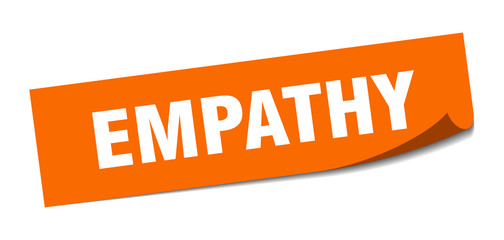 empathy sticker. empathy square sign. empathy. peeler