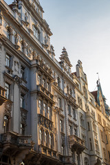 Fototapeta na wymiar Old building sunlit in Prague 