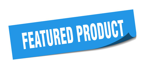 featured product sticker. featured product square sign. featured product. peeler