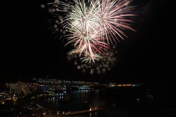 Obraz premium Firework 1.1.2020 - Gran Canaria, Canary Islands, Spain