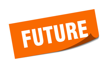 future sticker. future square sign. future. peeler