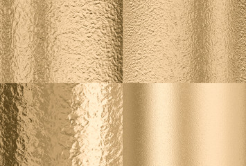 gold hammered effect background, four different solutions