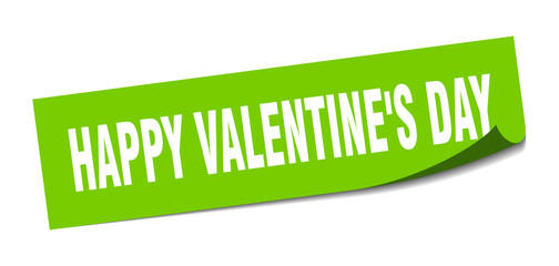 happy Valentine's day sticker. happy Valentine's day square sign. happy Valentine's day. peeler