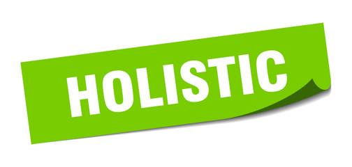 holistic sticker. holistic square sign. holistic. peeler