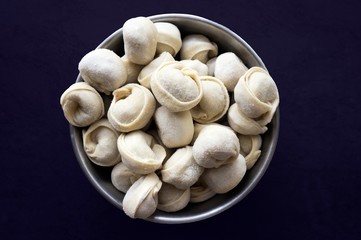 Dumplings taken out of the freezer for cooking