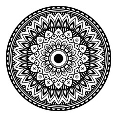 Ethnic Mandala Ornament. Arabic, Pakistan, Moroccan, Turkish, Indian, Spain motifs