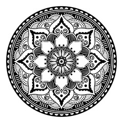 Ethnic Mandala Ornament. Arabic, Pakistan, Moroccan, Turkish, Indian, Spain motifs