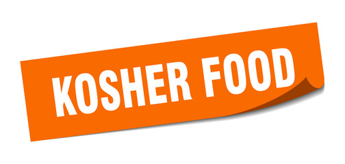 kosher food sticker. kosher food square sign. kosher food. peeler