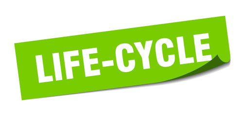 life-cycle sticker. life-cycle square sign. life-cycle. peeler