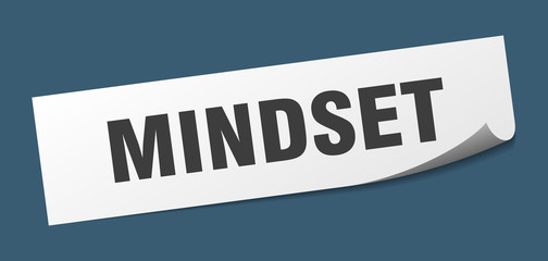 mindset sticker. mindset square sign. mindset. peeler