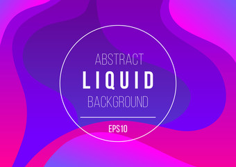 Liquid color background design with fluid flow gradient wavy. Creative geometric wallpaper. Futuristic design template landing page, poster, banner, presentation. Vector illustration