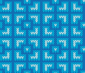 vector knitting seamless background with geometric pattern