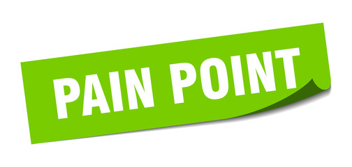 pain point sticker. pain point square sign. pain point. peeler