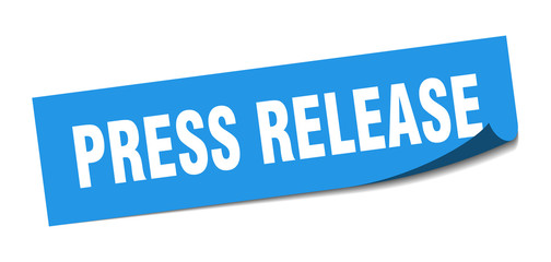press release sticker. press release square sign. press release. peeler