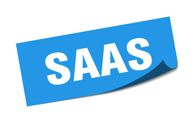 saas sticker. saas square sign. saas. peeler