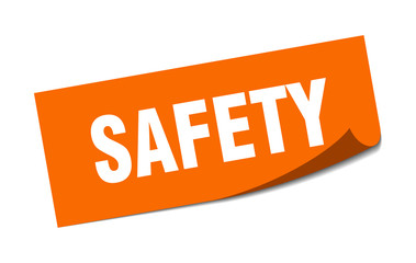 safety sticker. safety square sign. safety. peeler